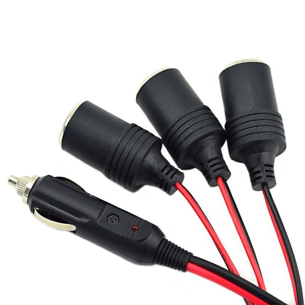 Jtron Premium 3 Holes Car Cigarette Socket Splitter Charger, Length: 30cm - Image 4