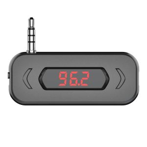 Doosl DSER116 Multifunctional Car FM Transmitter Wireless Music Receiver with 3.5mm Jack & LCD Display, Support Hands-free Call (Black)