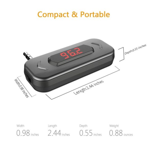 Doosl DSER116 Multifunctional Car FM Transmitter Wireless Music Receiver with 3.5mm Jack & LCD Display, Support Hands-free Call (Black) - Image 2