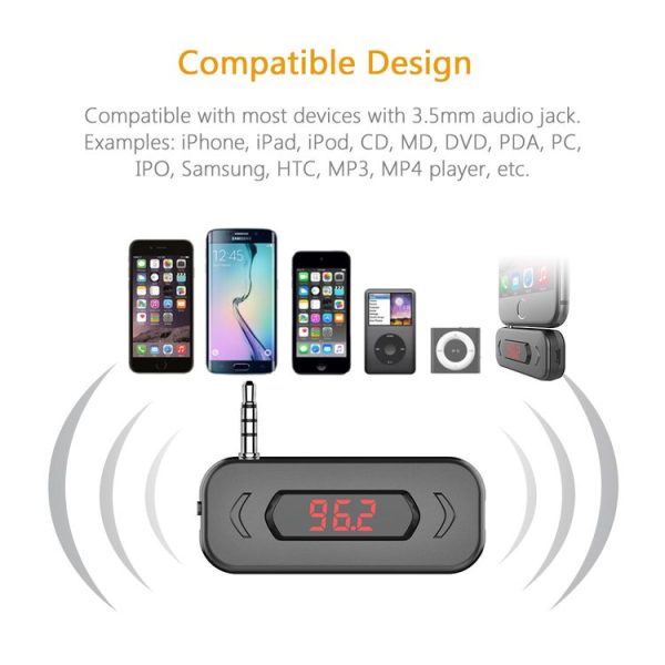 Doosl DSER116 Multifunctional Car FM Transmitter Wireless Music Receiver with 3.5mm Jack & LCD Display, Support Hands-free Call (Black) - Image 3