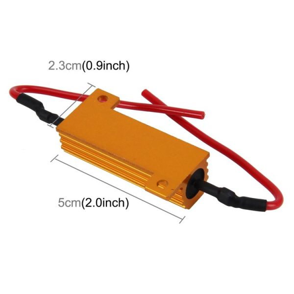 2 PCS Car Canbus Error Canceller Decoder Load Resistor LED 50W 8 Ohm No Blinking Decoder - Image 3