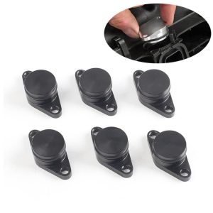 6 PCS 33mm Swirl Flap Flaps Delete Removal Blanks Plugs for BMW M57 (6-cylinder) (Black)