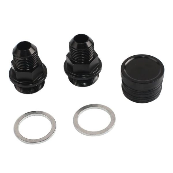 M28~10AN Black Engine Rear Block Breather Fitting Adapter for Honda Oil Catch Can B16 B18C - Image 2