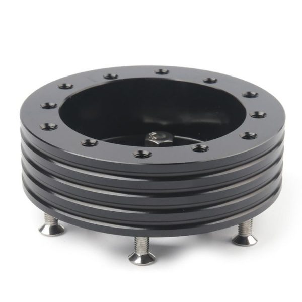 Car Hub for 6-Hole to 3-Hole Steering Wheel Adapter Boss Kit Steering Wheel Spacer Bolts (Black) - Image 4
