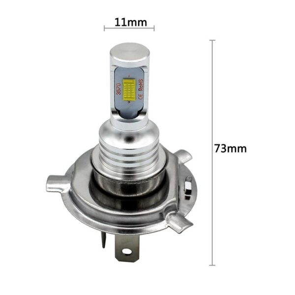 2 PCS H4 72W 1000LM 6000-6500K Super Bright White Light Car Fog LED Bulbs, DC 12-24V (White Light) - Image 5