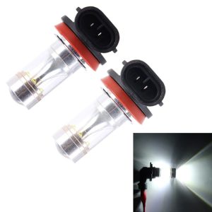 2 PCS H8 / H11 30W 350 LM 6000K White Light CREE 6 LED Car Fog Light Bulb, DC 12V
