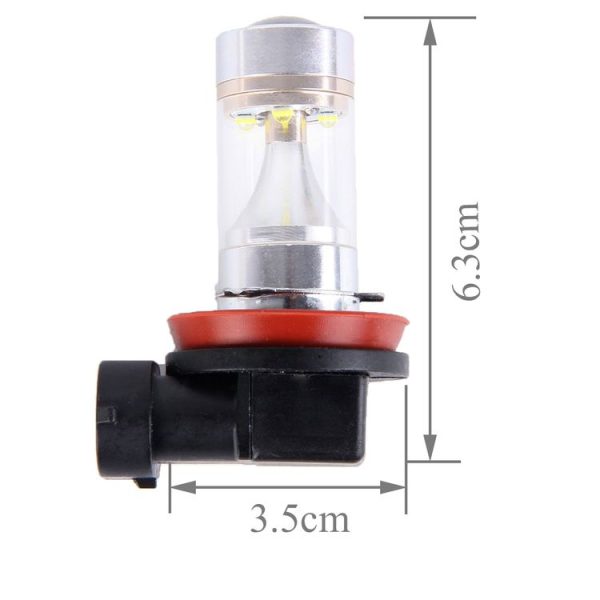 2 PCS H8 / H11 30W 350 LM 6000K White Light CREE 6 LED Car Fog Light Bulb, DC 12V - Image 4