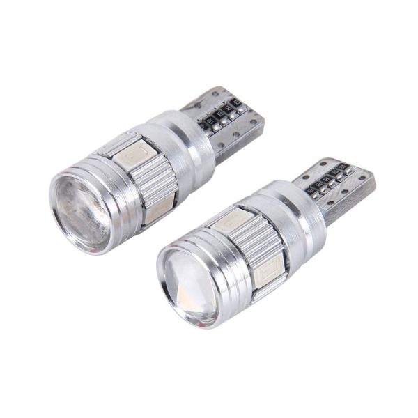 2PCS T10 3W 6 SMD 5630 LED Error-Free Canbus Car Clearance Lights Lamp, DC 12V (Green Light) - Image 2