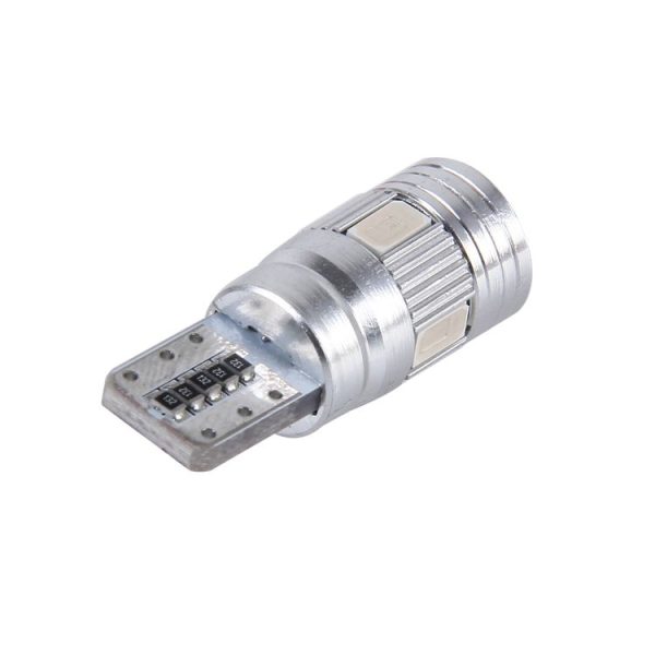 2PCS T10 3W 6 SMD 5630 LED Error-Free Canbus Car Clearance Lights Lamp, DC 12V (Green Light) - Image 3