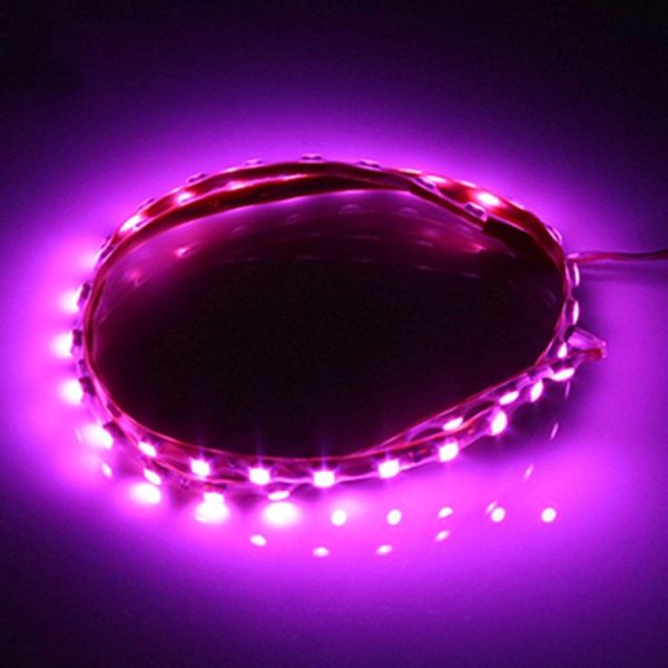 5 PCS Flow Style 45 LED 3528 SMD Waterproof Flexible Car Strip Light for Car Decoration, DC 12V, Length: 90cm (Pink Light) - Image 6