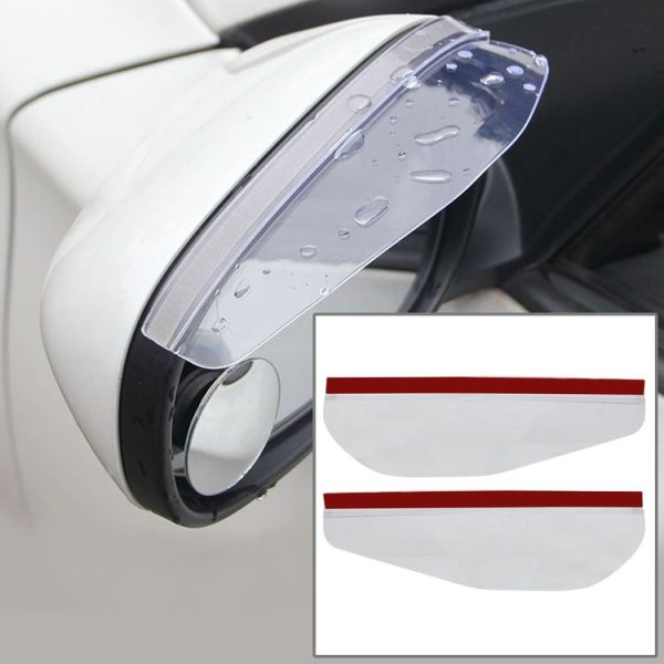 1 Pair Car Rearview Mirror Rain Blades Car Back Mirror Eyebrow Rain Cover Car Rearview Mirror Eyebrow Covers Flexible Protection Rainproof Decoration Accessories (Transparent)