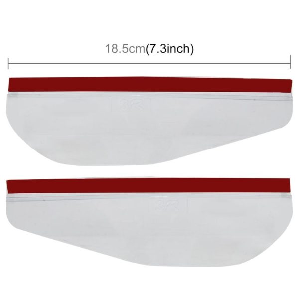1 Pair Car Rearview Mirror Rain Blades Car Back Mirror Eyebrow Rain Cover Car Rearview Mirror Eyebrow Covers Flexible Protection Rainproof Decoration Accessories (Transparent) - Image 2