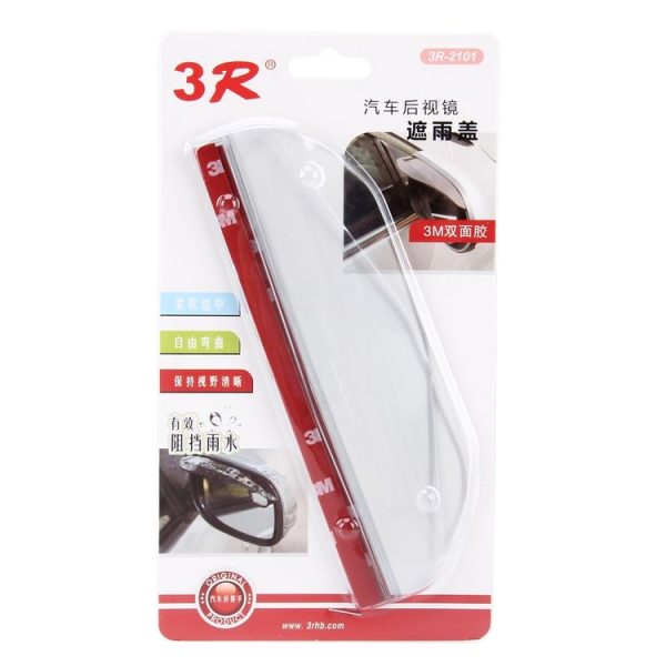 1 Pair Car Rearview Mirror Rain Blades Car Back Mirror Eyebrow Rain Cover Car Rearview Mirror Eyebrow Covers Flexible Protection Rainproof Decoration Accessories (Transparent) - Image 6