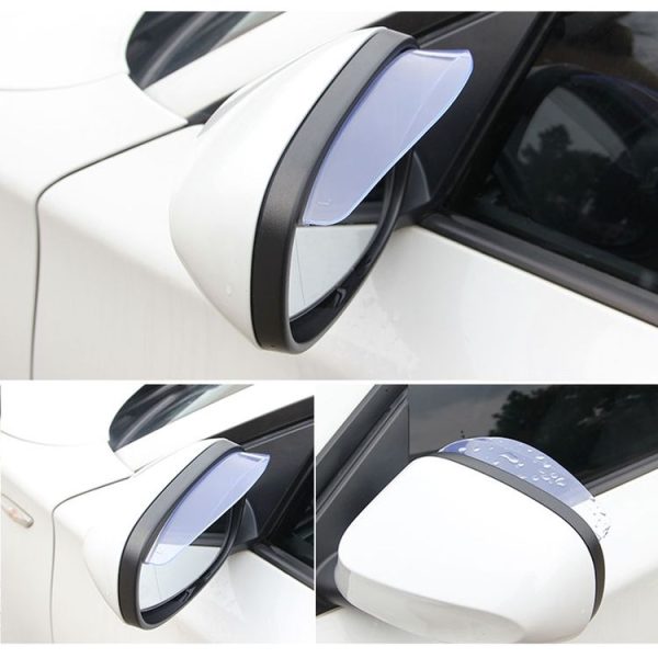 1 Pair Car Rearview Mirror Rain Blades Car Back Mirror Eyebrow Rain Cover Car Rearview Mirror Eyebrow Covers Flexible Protection Rainproof Decoration Accessories (Transparent) - Image 8