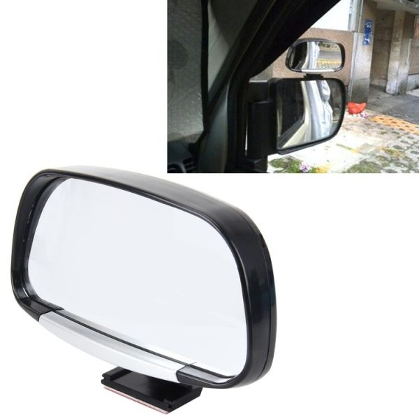 3R-081 Car Blind Spot Side View Wide Angle Convex Mirror Vision Collection Side View Mirror Blind Spot Mirror (Black)
