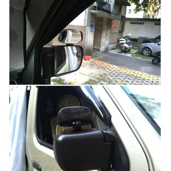 3R-081 Car Blind Spot Side View Wide Angle Convex Mirror Vision Collection Side View Mirror Blind Spot Mirror (Black) - Image 7