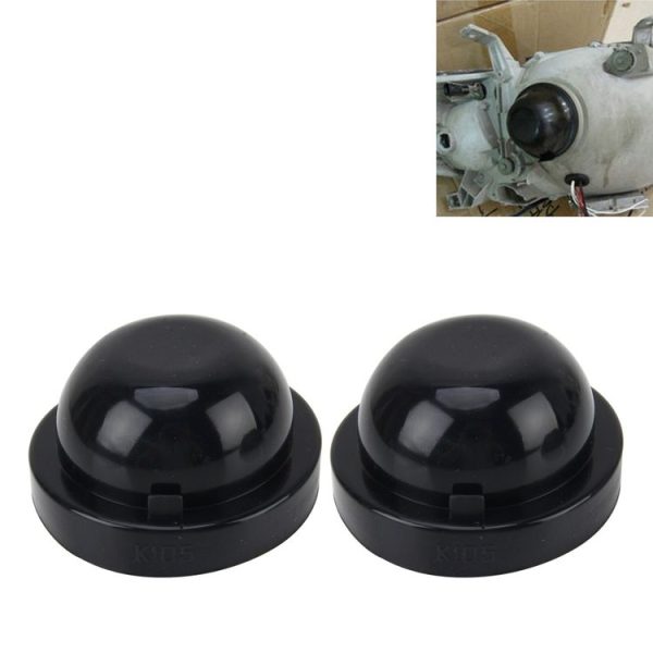 2 PCS K105 Universal Car LED Headlight HID Xenon Lamp Silicone Dust Cover Seal Caps Car Dust Cover Waterproof Dustproof Sealing Headlamp Cover for Car Retrofit, Inner Diameter: 10.5cm