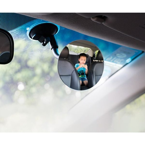 360 Degree Adjustable Car Interior Windshield Circular Blind Spot Mirror with Sucking Cup Holder - Image 6