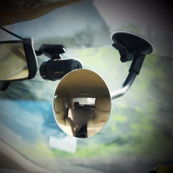 360 Degree Adjustable Car Interior Windshield Circular Blind Spot Mirror with Sucking Cup Holder - Image 7