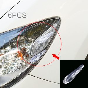 6 PCS Universal Resin Rear Spoiler Car Auto Rear Spoiler Exterior Rear Spoiler Kit Car Crash Strip Spoiler Routed Board Mute Rectifier Noise Reduction Spoiler (Transparent)