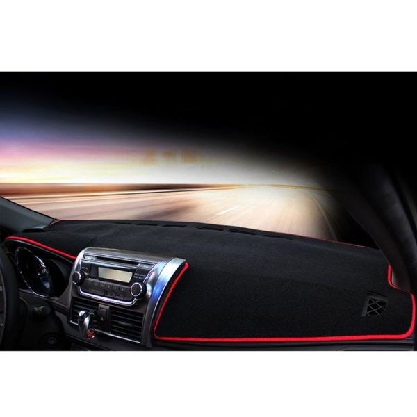 Car Dashboard Instrument Panel Sunscreen Car Mats Hood Cover for Mercedes-Benz C-Class 2015-2018 (Please note the model and year) (Red) - Image 6