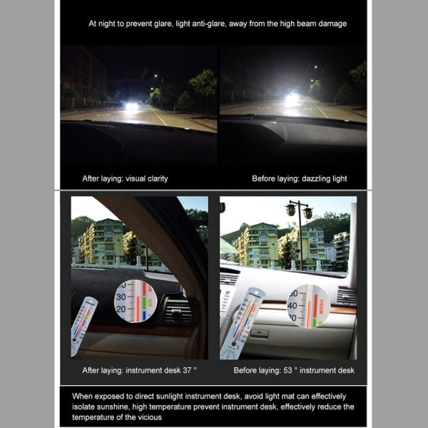 Car Light Instrument Panel Sunscreen Dashboard Mats Cover for Chevrolet Cruze (2015), Please Note Model and Year (Black) - Image 8