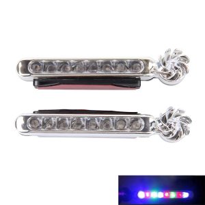 2 PCS 2W 8 Colorful LED Bulbs Wind Powered Decorative Car Lights (Colorful Light)