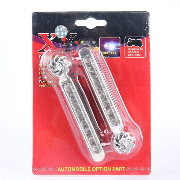2 PCS 2W 8 Colorful LED Bulbs Wind Powered Decorative Car Lights (Colorful Light) - Image 4