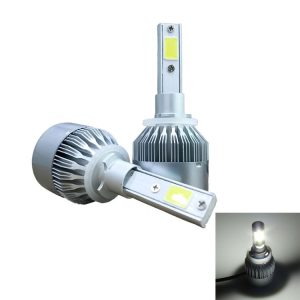 2pcs 880 / 881 18W 1800LM 6000K Waterproof IP68 Car Auto LED Headlight with 2 COB LED Lamps, DC 9-36V (White Light)
