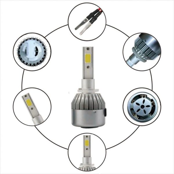 2pcs 880 / 881 18W 1800LM 6000K Waterproof IP68 Car Auto LED Headlight with 2 COB LED Lamps, DC 9-36V (White Light) - Image 5
