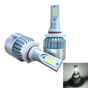 2pcs 9005 18W 1800LM 6000K Waterproof IP68 Car Auto LED Headlight with 2 COB LED Lamps, DC 9-36V (White Light)