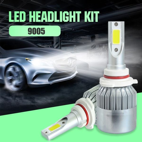 2pcs 9005 18W 1800LM 6000K Waterproof IP68 Car Auto LED Headlight with 2 COB LED Lamps, DC 9-36V (White Light) - Image 4