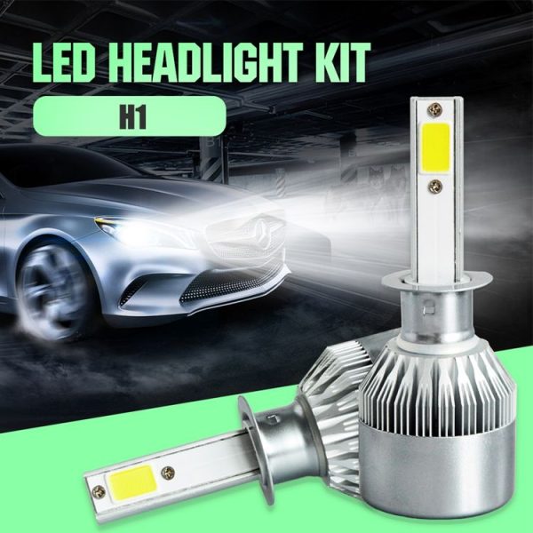 2pcs H1 18W 1800LM 6000K Waterproof IP68 Car Auto LED Headlight with 2 COB LED Lamps, DC 9-36V (White Light) - Image 4