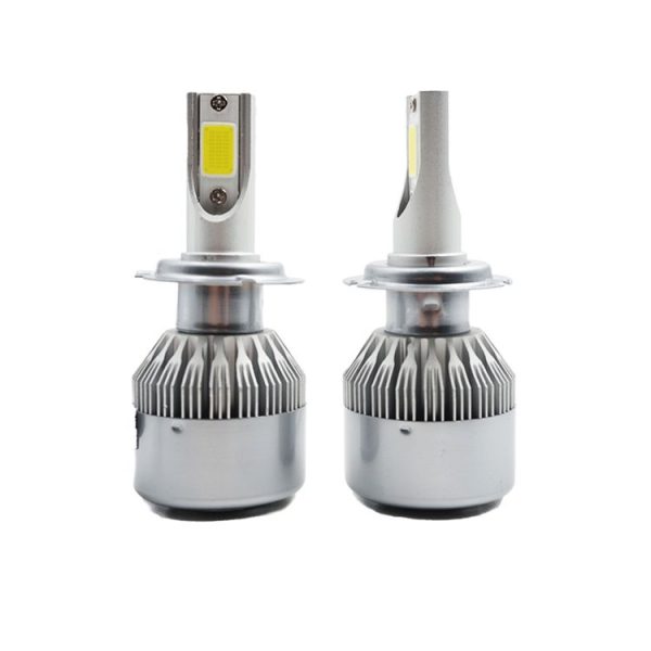 2pcs H7 18W 1800LM 6000K Waterproof IP68 Car Auto LED Headlight with 2 COB LED Lamps, DC 9-36V (White Light) - Image 2