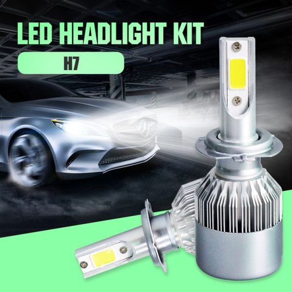 2pcs H7 18W 1800LM 6000K Waterproof IP68 Car Auto LED Headlight with 2 COB LED Lamps, DC 9-36V (White Light) - Image 4