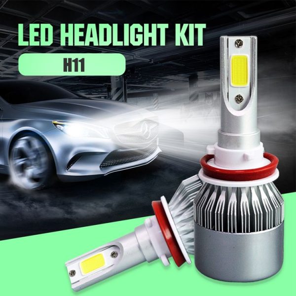 2pcs H8 / H11 18W 1800LM 6000K Waterproof IP68 Car Auto LED Headlight with 2 COB LED Lamps, DC 9-36V (White Light) - Image 4