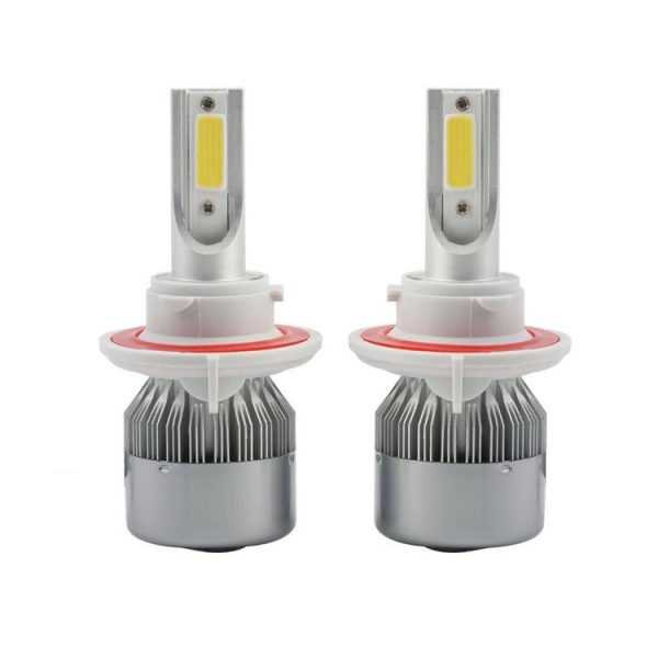 2pcs H13 18W 1800LM 6000K Waterproof IP68 Car Auto LED Headlight with 2 COB LED Lamps, DC 9-36V (White Light) - Image 2