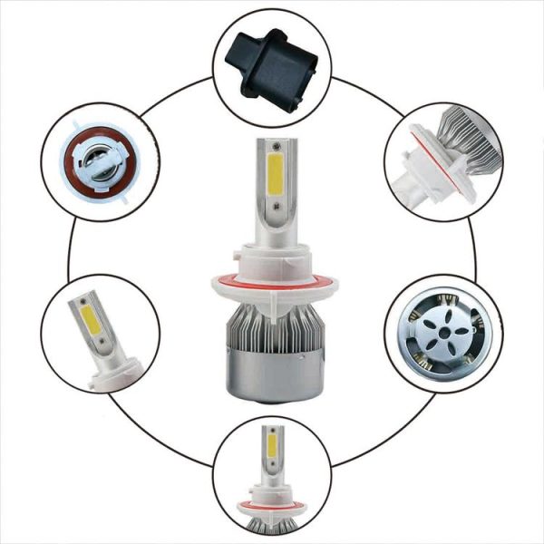 2pcs H13 18W 1800LM 6000K Waterproof IP68 Car Auto LED Headlight with 2 COB LED Lamps, DC 9-36V (White Light) - Image 5