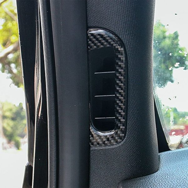 2 PCS Car A Column Air Outlet Carbon Fiber Decorative Sticker for Jeep Grand Cherokee 2011-2018 - Image 6