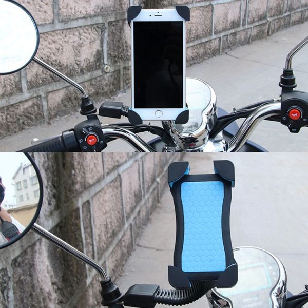 Universal 360 Degrees Free Rotation ABS Motorcycle Phone Bracket Mountain Bike Navigation Bracket GPS / Mobile Holder for 3.5-6.5 inch Mobile Phone (Green) - Image 7