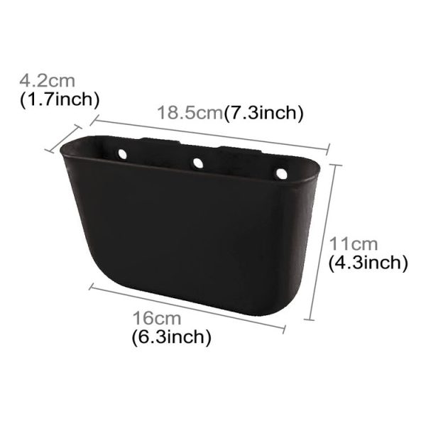 Car Cup Holder Garbage Can Portable Vehicle Trash Can Bin Rubbish Bin Organizer Car-mounted Trash Car Storage Box (Black) - Image 2
