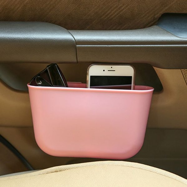 Car Cup Holder Garbage Can Portable Vehicle Trash Can Bin Rubbish Bin Organizer Car-mounted Trash Car Storage Box (Black) - Image 8