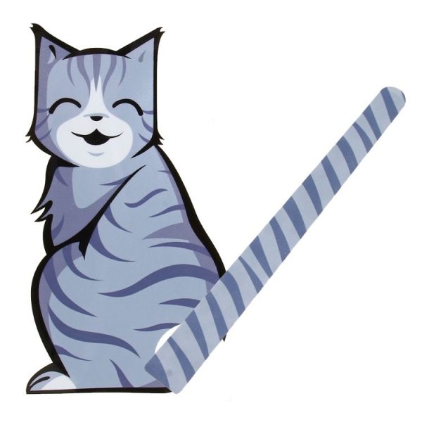Vehicle Car Rear Windshield Window Wiper Reflective Self-Adhesive Smiling Cat Moving Tail Vinyl Decal Sticker - Image 2