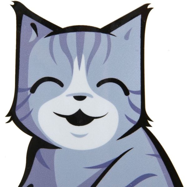 Vehicle Car Rear Windshield Window Wiper Reflective Self-Adhesive Smiling Cat Moving Tail Vinyl Decal Sticker - Image 3