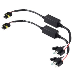2 PCS DC 12V Universal H4 Bulb Harness Wiring Relay Harness Relay Wiring HID Relay Wiring Harness HID H4 Xenon Light System Relay Harness for Hi / Lo HID