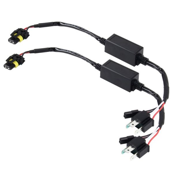 2 PCS DC 12V Universal H4 Bulb Harness Wiring Relay Harness Relay Wiring HID Relay Wiring Harness HID H4 Xenon Light System Relay Harness for Hi / Lo HID