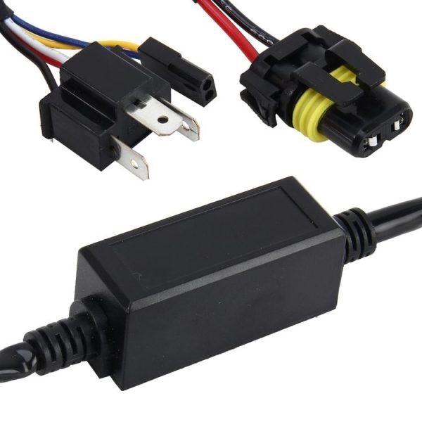 2 PCS DC 12V Universal H4 Bulb Harness Wiring Relay Harness Relay Wiring HID Relay Wiring Harness HID H4 Xenon Light System Relay Harness for Hi / Lo HID - Image 3