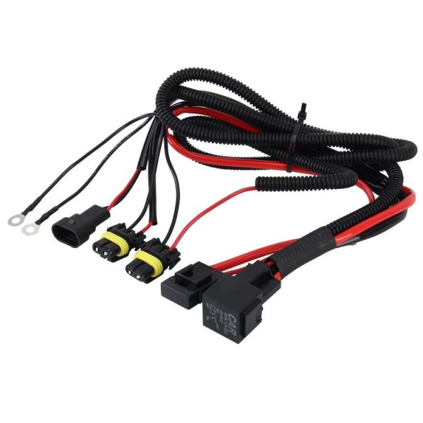 DC 12V 40A 9005 Bulb Strengthen Line Group HID Xenon Controller Cable Relay Wiring - Image 2