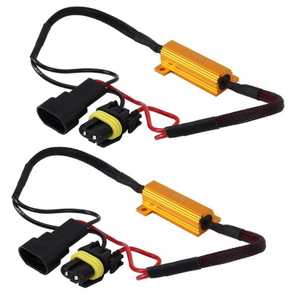2 PCS 9005 Car Canbus Error Canceller Decoder Load Resistor LED 50W 8 Ohm No Blinking Decoder Heat Resistance Aluminum Case Heat Sink High Power Metal Shell Resistance - Image 2