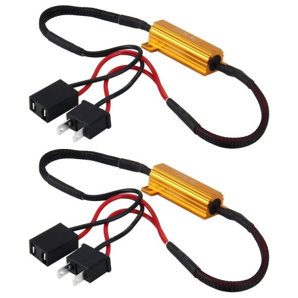 2 PCS H7 Car Canbus Error Canceller Decoder Load Resistor LED 50W 8 Ohm No Blinking Decoder Heat Resistance Aluminum Case Heat Sink High Power Metal Shell Resistance - Image 2